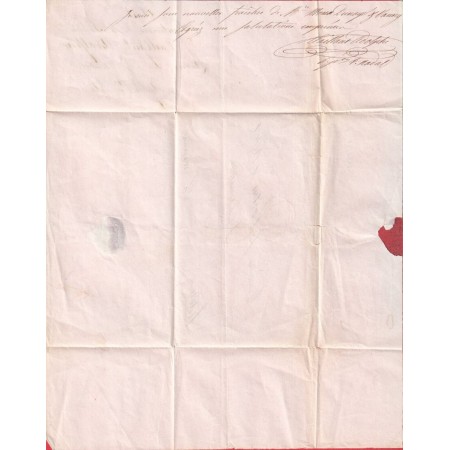 CAD ROUGE OUTRE MER LE HAVRE 1841 MONTEVIDEO URUGUAY PAQUEBOT MESANGE