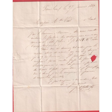 N°14 PAIMBOEUF BATEAU A VAPEUR POUR NANTES LOIRE INFERIEURE 1859