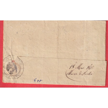 MARQUE CONQUIS 107 BIELLE BIELLA ITALIE ITALIA 1812 POUR CASAL TEXTE INCOMPLET MAIRIE EMPIRE FRANCAIS