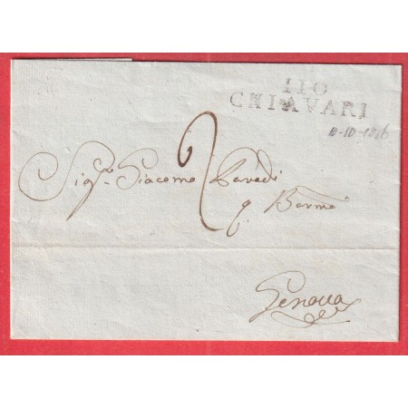MARQUE CONQUIS 110 CHIAVARI 1816 ITALIE ITALIA GENOVA GENES