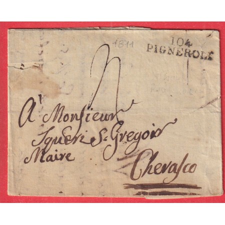 MARQUE CONQUIS 104 PIGNEROL PINEROLO ITALIE ITALIA 1811 CHEVASSO