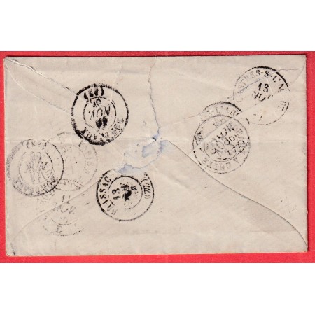 N°22 GC 1530 LA FLOTTE CHARENTE INFERIEURE BOITE RURALE SUPPLEMENTAIRE A/3 STE MARIE EN RE  BRASSAC TARN REEXP BORDEAUX