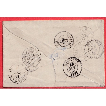 N°22 GC 1530 LA FLOTTE CHARENTE INFERIEURE BOITE RURALE SUPPLEMENTAIRE A/3 STE MARIE EN RE  BRASSAC TARN REEXP BORDEAUX