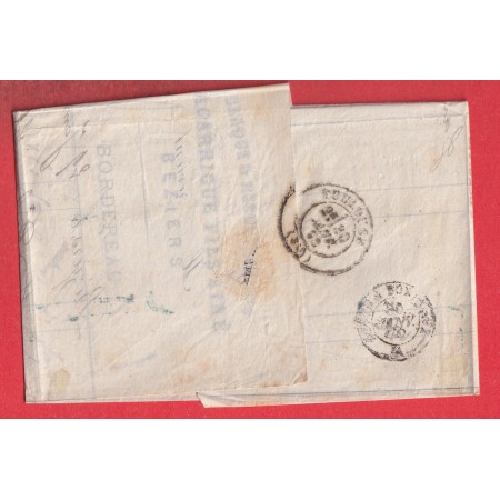 N°48 GC 472 BEZIERS HERAULT 1872 TOULOUSE