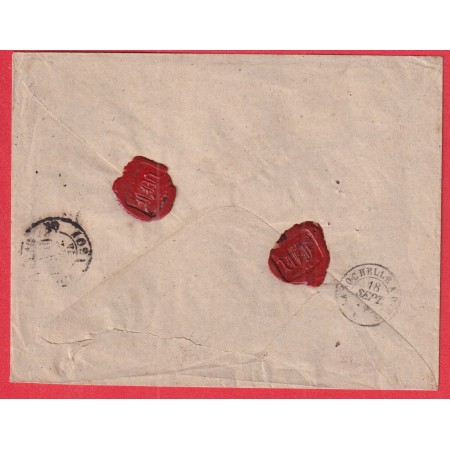 N°38 57 GC 2194 MARANS CHARENTE INFERIEURE MARITIME CAD TYPE 16 RECOMMANDE PARIS MONTMARTRE