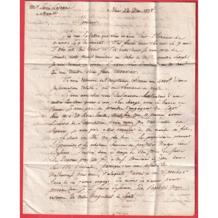 MARQUE NICE ALPES MARITIMES 39X8 1778 POUR MARSEILLE BOUCHES DU RHONE