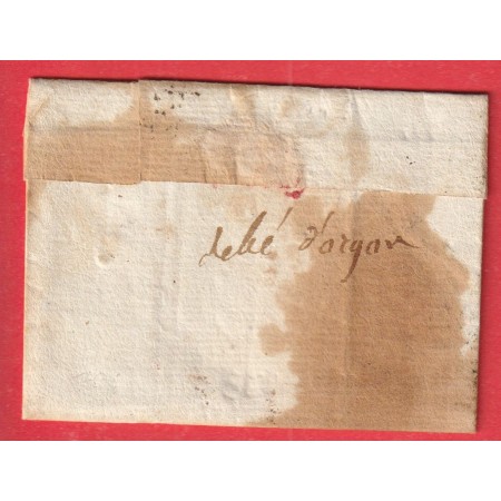 DEBOURSE MANUSCRIT ORGON BOUCHES DU RHONE INDICE 18 DEPART AIX 1800