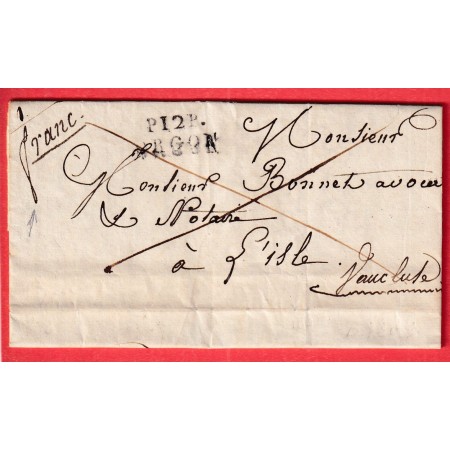 MARQUE P12P ORGON BOUCHES DU RHONE 1826 POUR L'ISLE VAUCLUSE INDICE 17