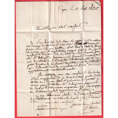 MARQUE P12P ORGON BOUCHES DU RHONE 1826 POUR L'ISLE VAUCLUSE INDICE 17