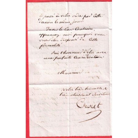 MARQUE 1 TREVOUX AIN EN ROUGE 1820 POUR LYON RHONE INDICE 9