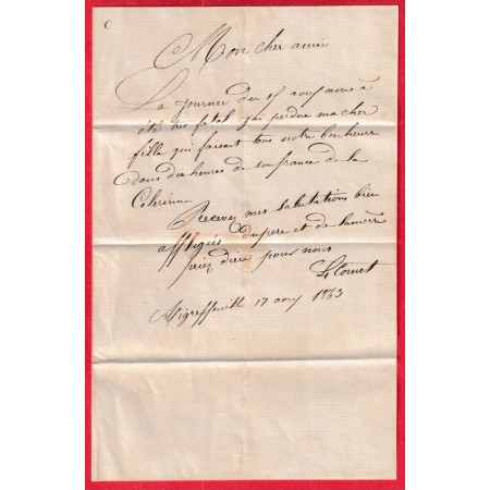 N°22 GC 19 AIGREFEUILLE D'AULNIS CHARENTE INFERIEURE MARITIME INDICE 13 CAD TYPE 22 BRASSAC TARN