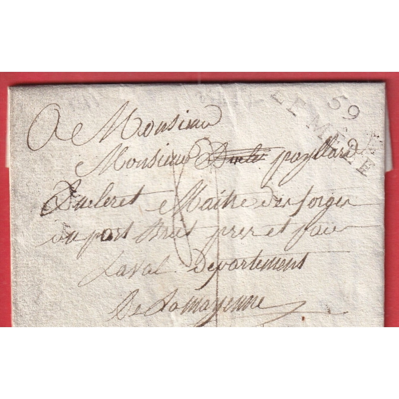 MARQUE 59 LE MELE ORNE 1818 POUR LAVAL MAYENNE INDICE 10