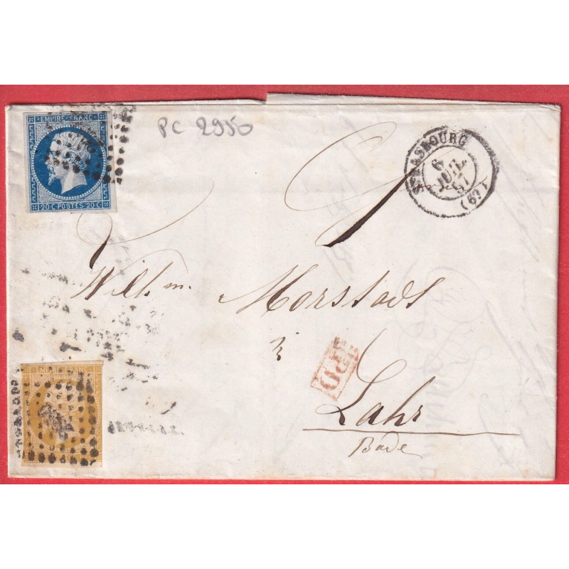 N°13 + 14 PC 2950 STRASBOURG BAS RHIN POUR LAHR BADE