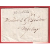 MARQUE HOLLANDE PAYS BAS AMSTERDAM 1805 POUR MORLAIX FINISTERE BRETAGNE
