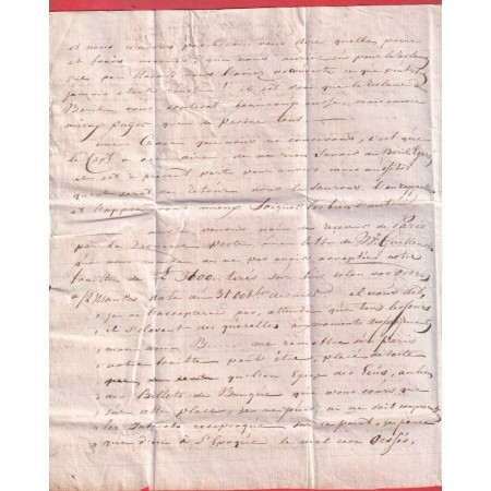 MARQUE HOLLANDE PAYS BAS AMSTERDAM 1805 POUR MORLAIX FINISTERE BRETAGNE