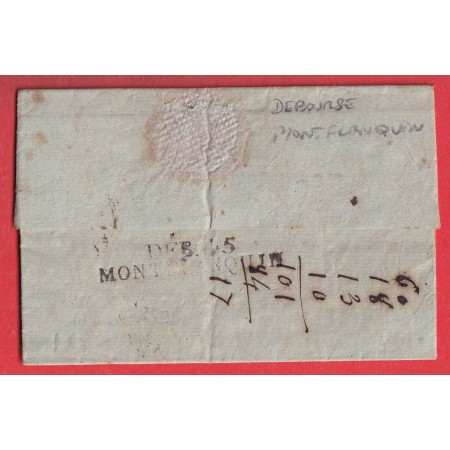 DEBOURSE DEB 45 MONTFLANQUIN LOT ET GARONNE INDICE 20 1813 DEPART PARIS