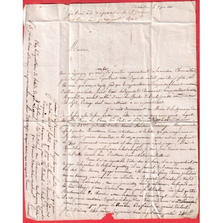 MARQUE 21 CHATEAU LANDREN COTES DU NORD 28X12 INDICE 11 POUR MORLAIX 1811