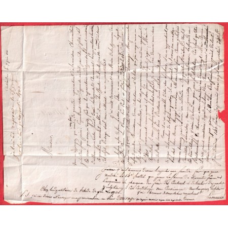 MARQUE 21 CHATEAU LANDREN COTES DU NORD 28X12 INDICE 11 POUR MORLAIX 1811