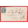 N°14 CAD TYPE 13 ROYAN CHARENTE INFERIEURE TAXE 30 ANNULE BOURG SUR GIRONDE 1854 INDICE 16 2 AOUT 1854