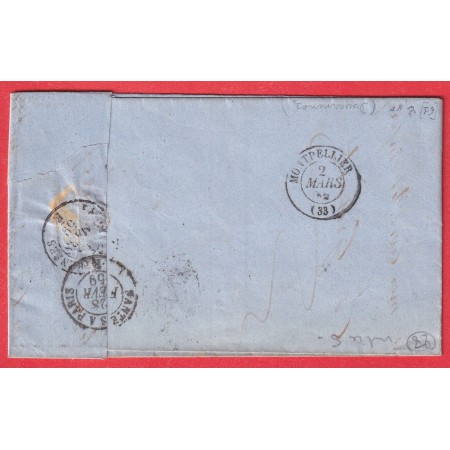 N°14 PC 1128 DOUARNENEZ FINISTERE TAXE MANUSCRIT 4 MONTPELLIER HERAULT