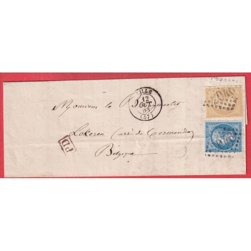 N°21 22 GC 2046 LILLE NORD LOKEREN BELGIQUE 1863