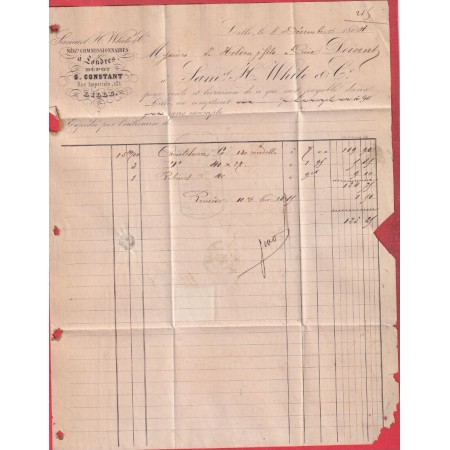 N°21 GC 2046 LILLE NORD POUR CROIX PRES ROUBAIX RECETTES REUNIES