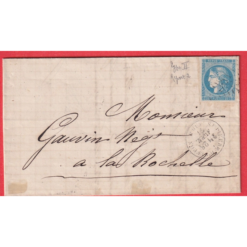 N°45B GC 3811 CAD TYPE 16 ST PIERRE OLERON POUR LA ROCHELLE