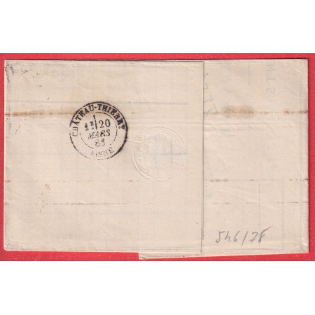 N°80 CACHET ESSAI PARIS PL DE LA BOURSE 1883 CHATEAU THIERRY AISNE TTB SIGNE CERES