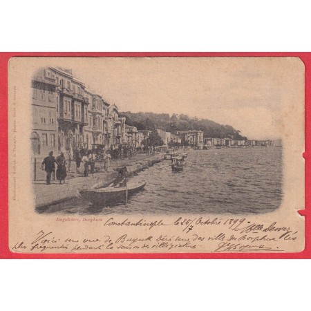 LEVANT AUTRICHE CONSTANTINOPLE 1899 POUR DISON BELGIQUE CARTE POSTALE