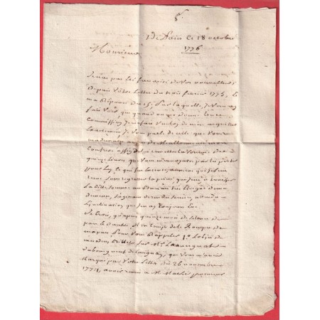 MARQUE PARIOO PARIS INFINI LN°15 INDICE 10 1776 POUR NIORT DEUX SEVRES