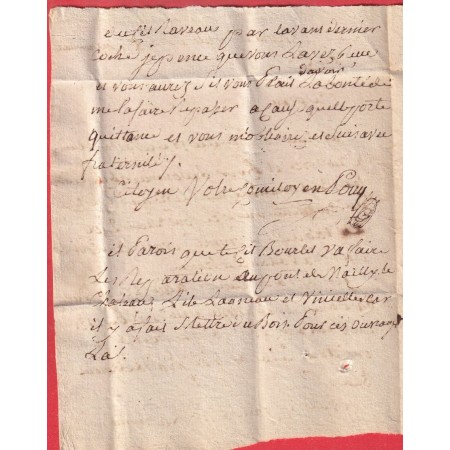 MARQUE 83 BRIENON SUR ARMANCON YONNE 1797 63X10 POUR PARIS INDICE 15