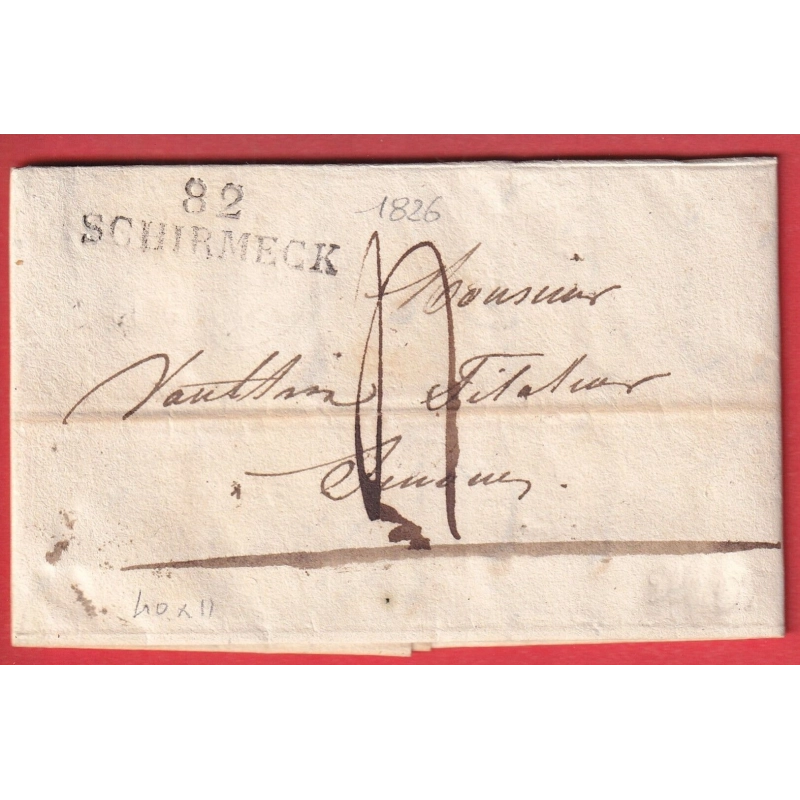 MARQUE 82 SCHIRMECK VOSGES 1826  40X11 POUR SENONES INDICE 15