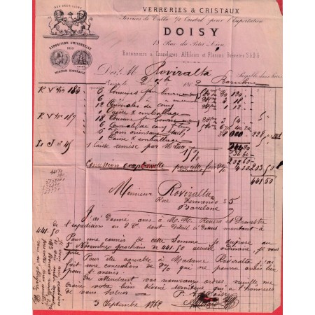 N°14 X2 PARIS ROULETTE DE PETITS POINTS PARIS 1ER 60 3 POUR BARCELONNE ESPAGNE ETIQUETTE PUB