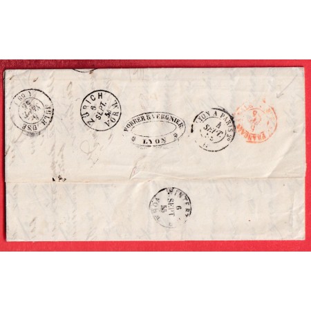 N°16 X2 PC 1818 LYON RHONE POUR WINTERTHUR SUISSE