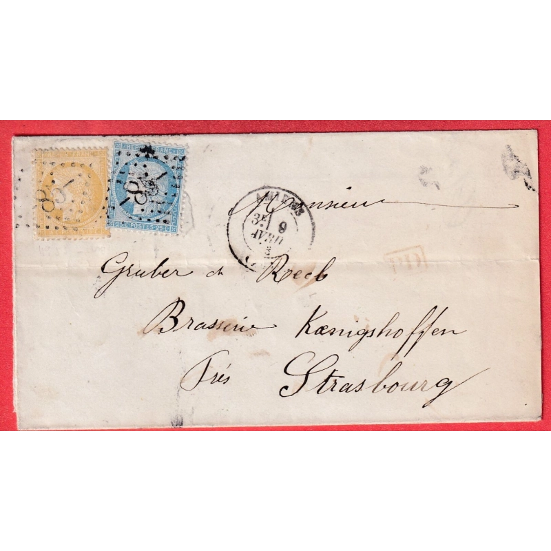 N°59 60 GC 85 AMIENS SOMME POUR STRASBOURG ALSACE LORRAINE ALLEMAGNE