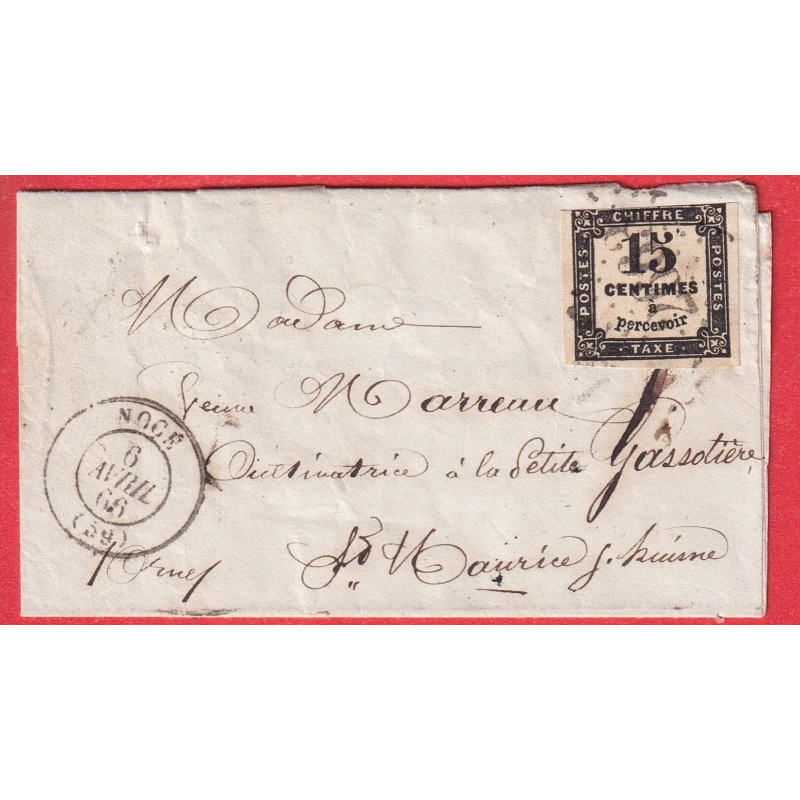 TAXE N°3 GC 2663 NOCE INDRE POUR ST MAURICE SUR HUISNE RARE