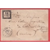 PARIS CACHET TAXE 30C R BONAPARTE LETTRE TAXEE AVEC TIMBRE TAXE N°3 ISLE SUR LA SORGUES VAUCLUSE RARE