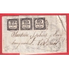 TIMBRES TAXE N°2 BANDE DE 3 VERDUN SUR MEUSE 1861 POUR VERDUN TRIPLE PORT RARE