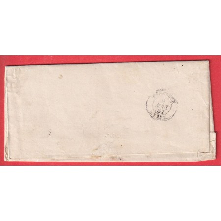 TIMBRES TAXE N°2 BANDE DE 3 VERDUN SUR MEUSE 1861 POUR VERDUN TRIPLE PORT RARE