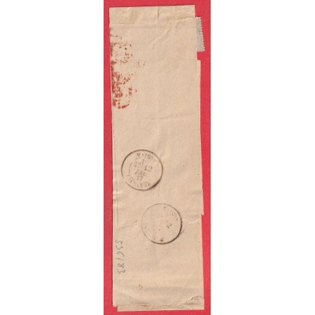 N°69 75 TARIF A 35C CAD ROUGE DES IMPRIMES PARIS PP 1877 POUR VAISON VAUCLUSE BANDE DE JOURNAL COMPLETE