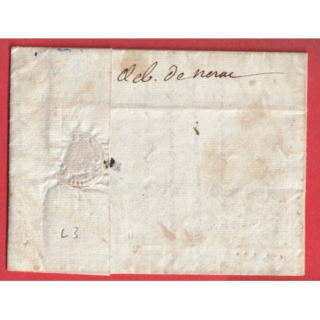 DEBOURSE MANUSCRIT DE NERAC 1776 LN°3 INDICE 20 POUR VILLENEUVE D'AGENAIS