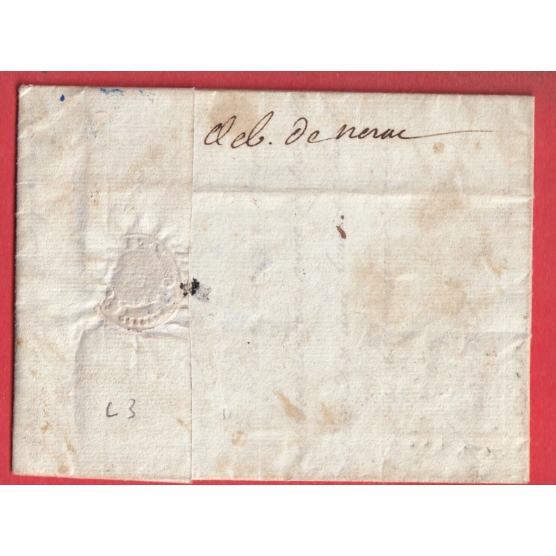 DEBOURSE MANUSCRIT DE NERAC 1776 LN°3 INDICE 20 POUR VILLENEUVE D'AGENAIS