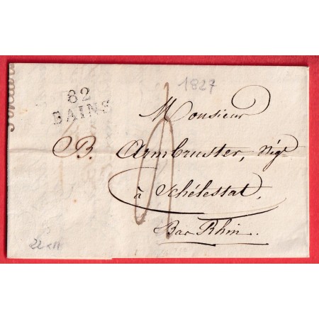 MARQUE 82 BAINS VOSGES 1827 SELESTAT BAS RHIN INDICE 12