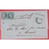 N°29 X2 MARSEILLE GC 5055 BONE ALGERIE POUR TUNIS TUNISIE 1870