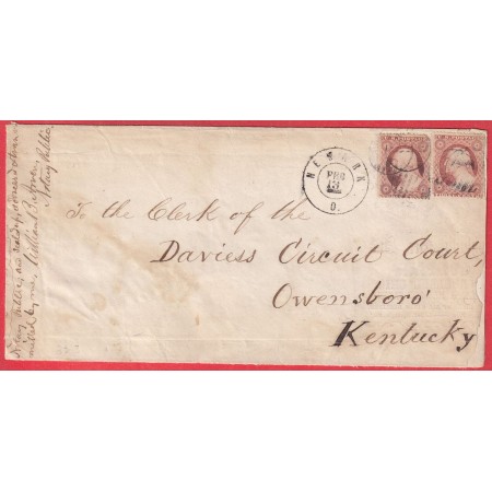 ETATS UNIS N°10 X2 NEWARK OWENSBORO KENTUCKY