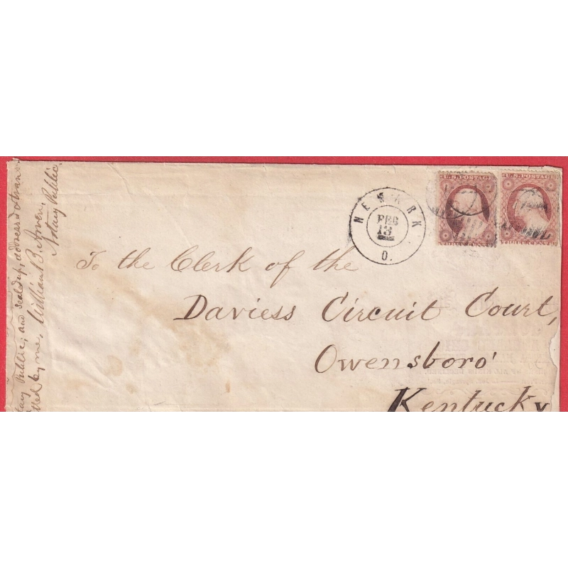 ETATS UNIS N°10 X2 NEWARK OWENSBORO KENTUCKY