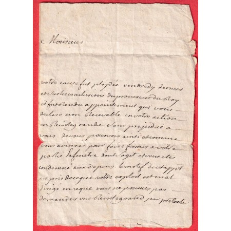 MARQUE NERAC LOT ET GARONNE LN°1 1721 POUR LE MAS D'AGENOIS INDICE 11