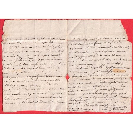 MARQUE NERAC LOT ET GARONNE LN°1 1721 POUR LE MAS D'AGENOIS INDICE 11