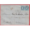 N°46B X2 TTB GC 3096 REDON ILLE ET VILAINE POUR AMSTERDAM PAYS BAS HOLLANDE NEDERLAND JUIN 1871