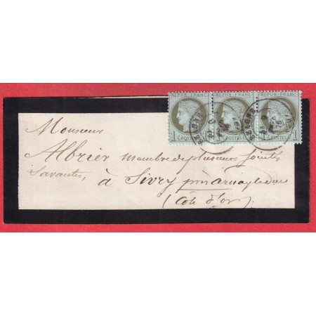 N°50 BANDE DE TROIS BEAUNE COTE D'OR POUR SIVRY ARNAY LE DUC VARIETE MEDAILLON TIMBRE DE GAUCHE